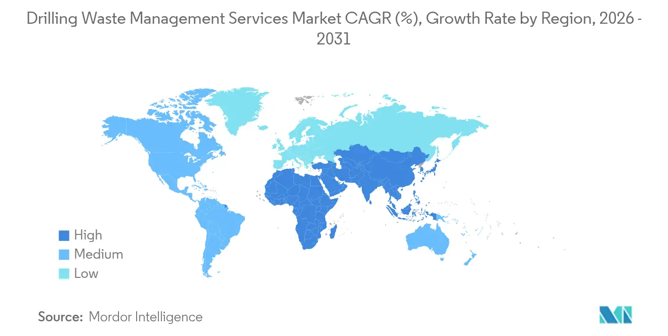 Drilling Waste Management Services Market CAGR (%), Growth Rate by Region
