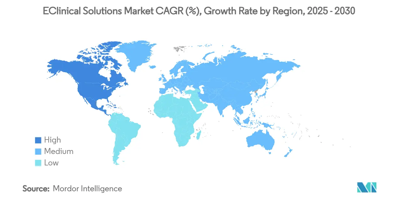 임상 솔루션 메이저 바카라사이트 CAGR(%), 지역별 성장률