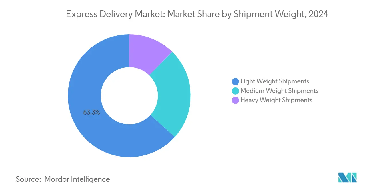 Express Delivery Market: Market Share by Shipment Weight