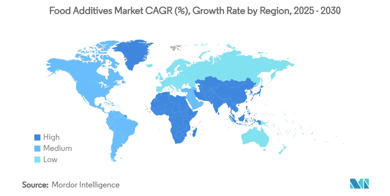 Food Additives Market CAGR (%), Growth Rate by Region