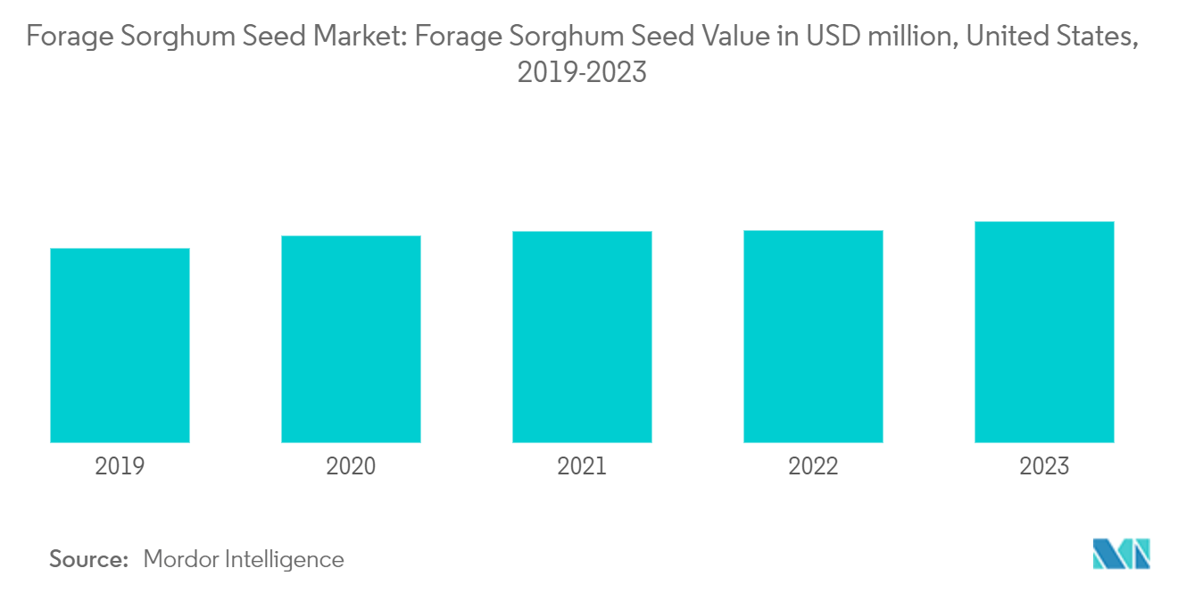 Forage Sorghum Seed Market: Forage Sorghum Seed Value in USD million, United States, 2019-2023