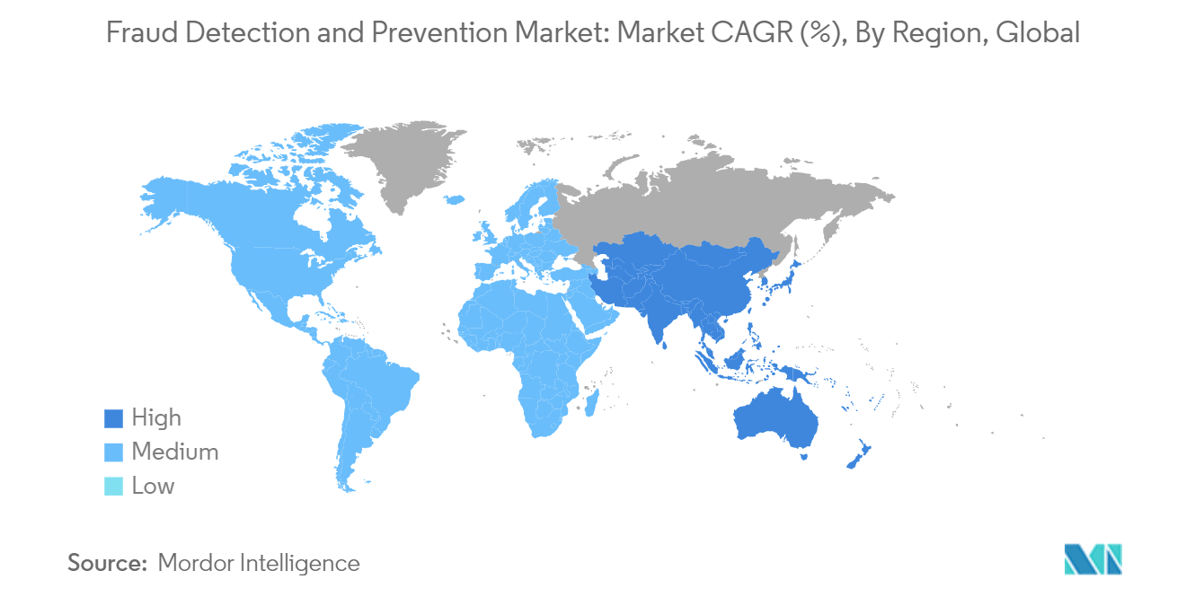 Fraud Detection and Prevention Market: Market CAGR (%), By Region, Global