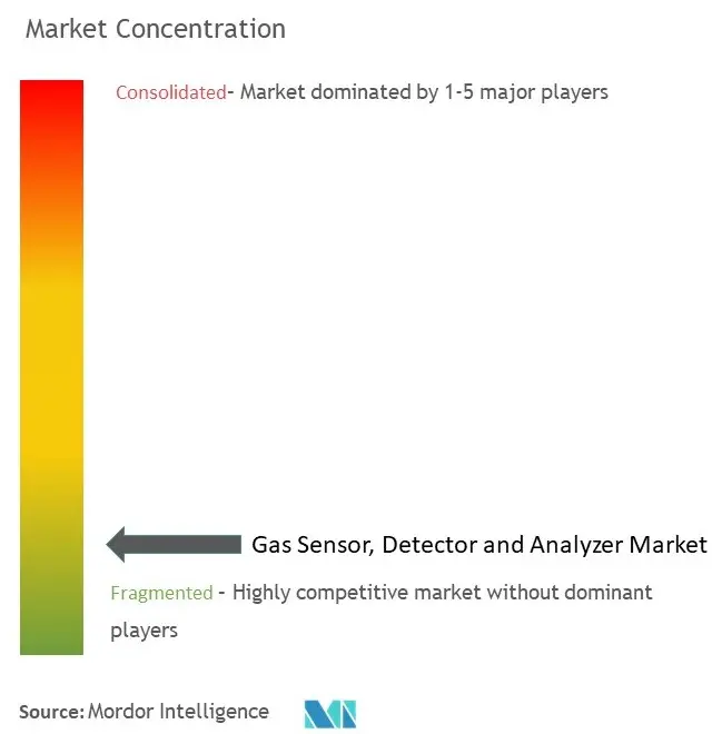 Gas Sensor, Detector and Analyzer Market Concentration