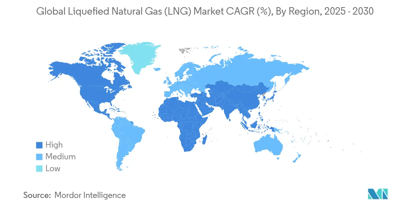 Market Analysis of LNG Market: Forecasted Growth Rate by Region