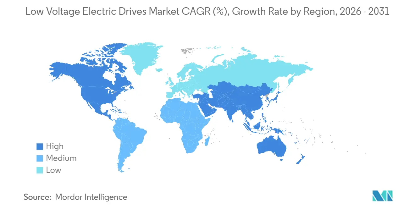 Low Voltage Electric Drives Market CAGR (%), Growth Rate by Region