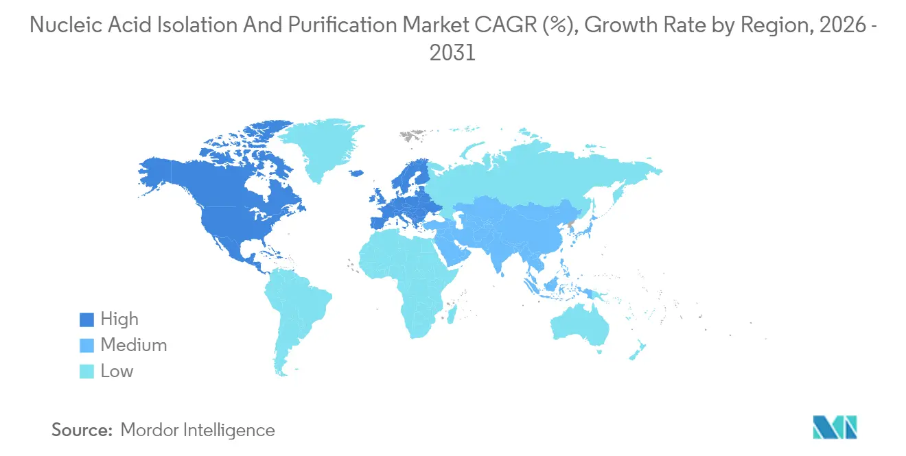 Nucleic Acid Isolation And Purification Market CAGR (%), Growth Rate by Region