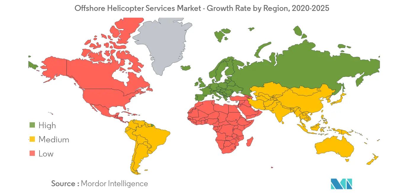 Offshore Helicopter Services Market - Growth Rate by Region