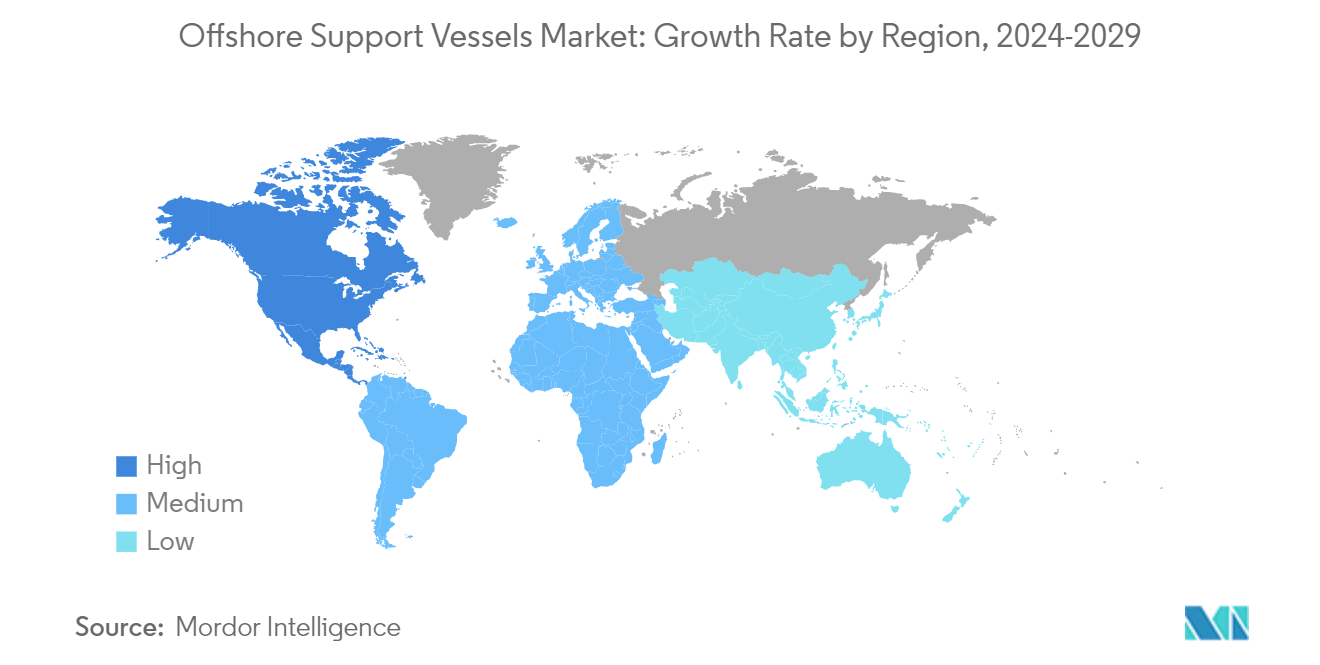 Offshore Support Vessels Market: Growth Rate by Region, 2024-2029