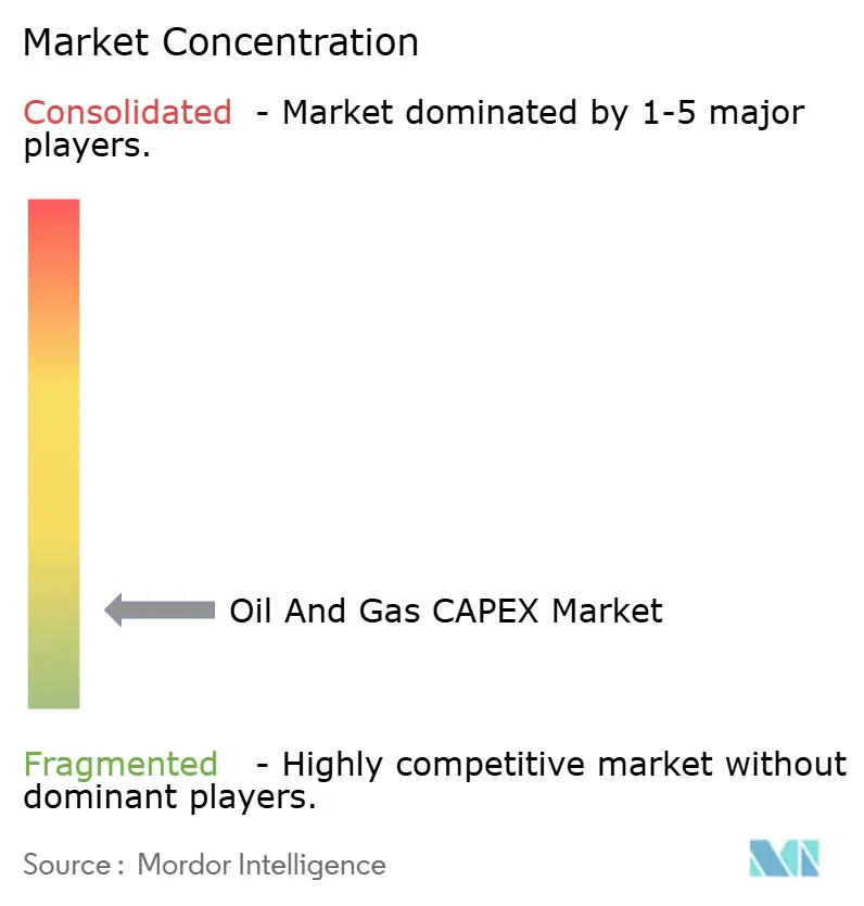 Concentración del Mercado de gastos de capital de Petróleo y gas