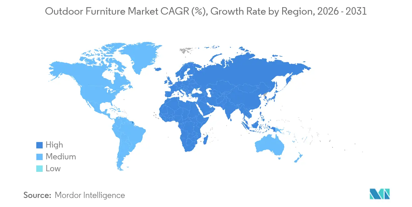 Outdoor Furniture Market Growth Rate by Region