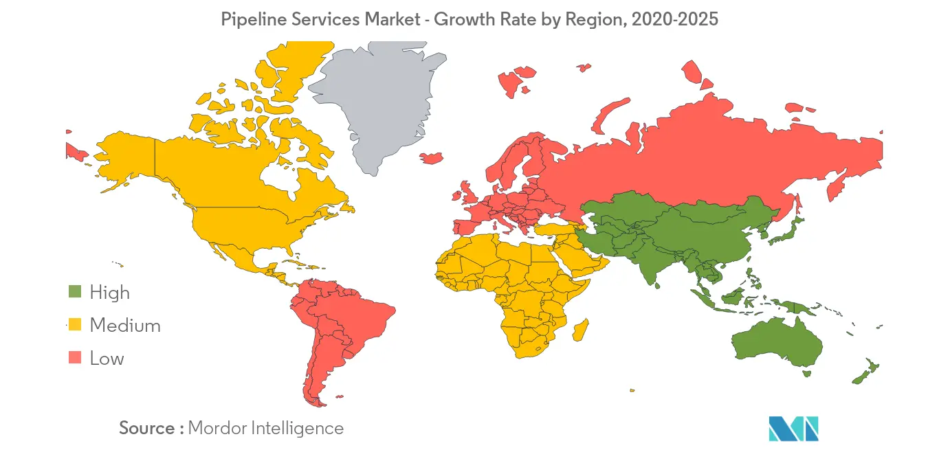 Pipeline Services Market - Growth Rate by Region