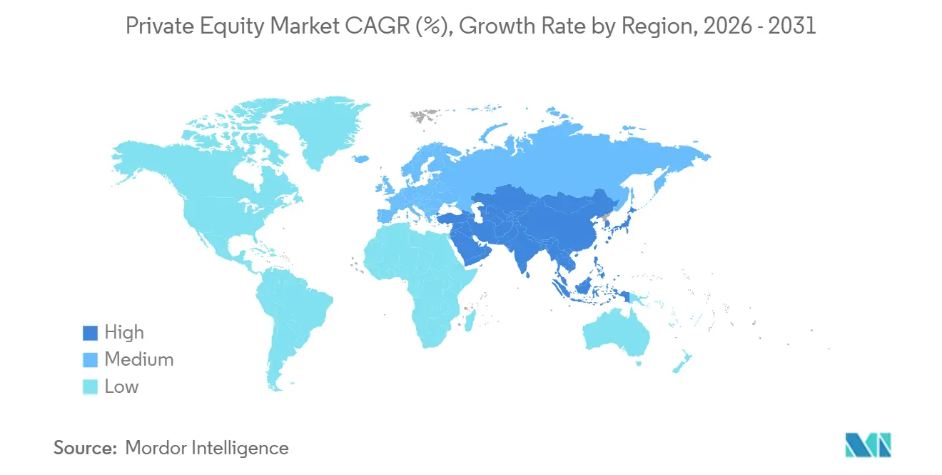 Private Equity Market Growth Rate by Region