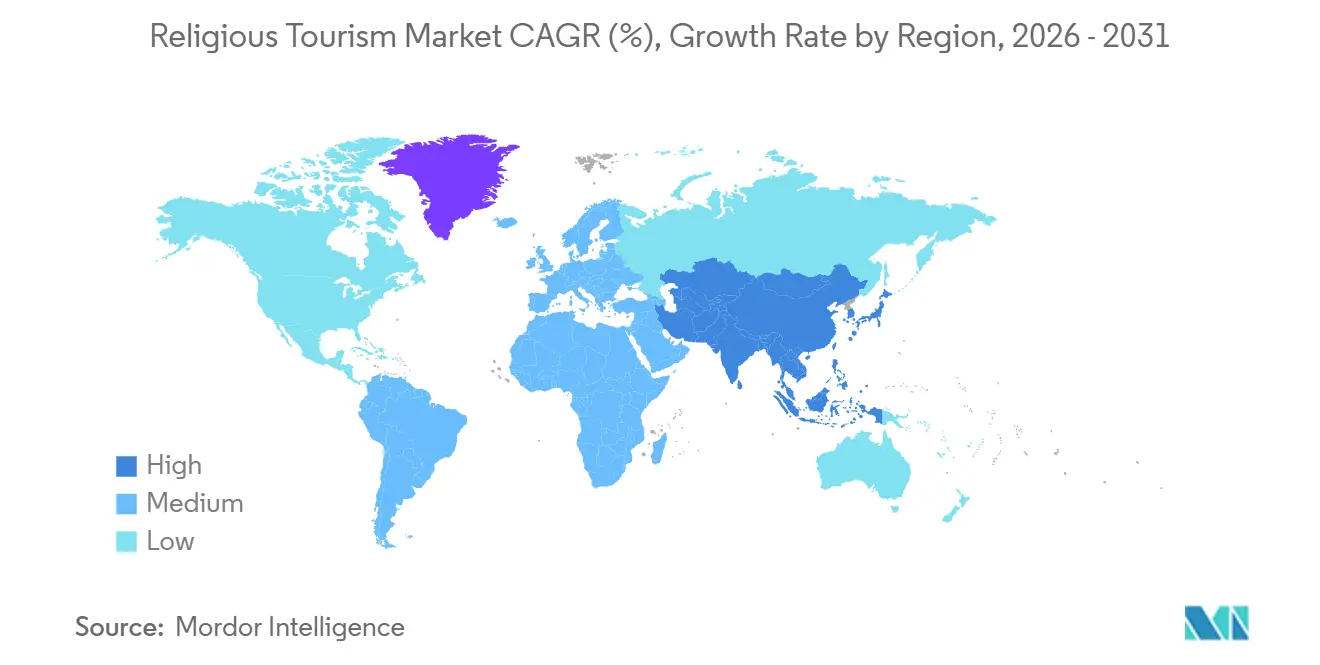 Religious Tourism Market Growth Rate by Region