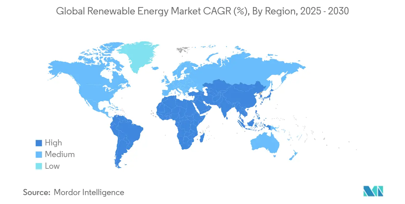 Market Analysis of Renewable Energy Market: Forecasted Growth Rate by Region