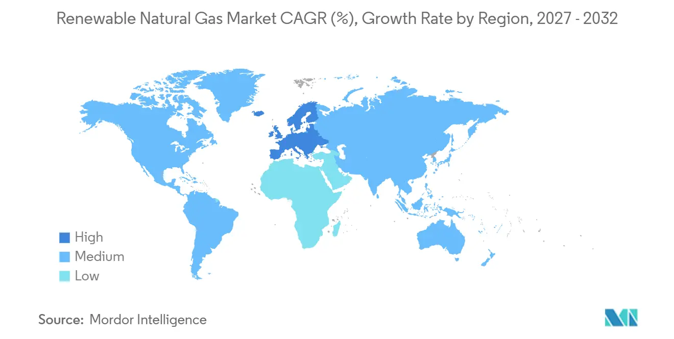 Renewable Natural Gas Market Growth Rate by Region