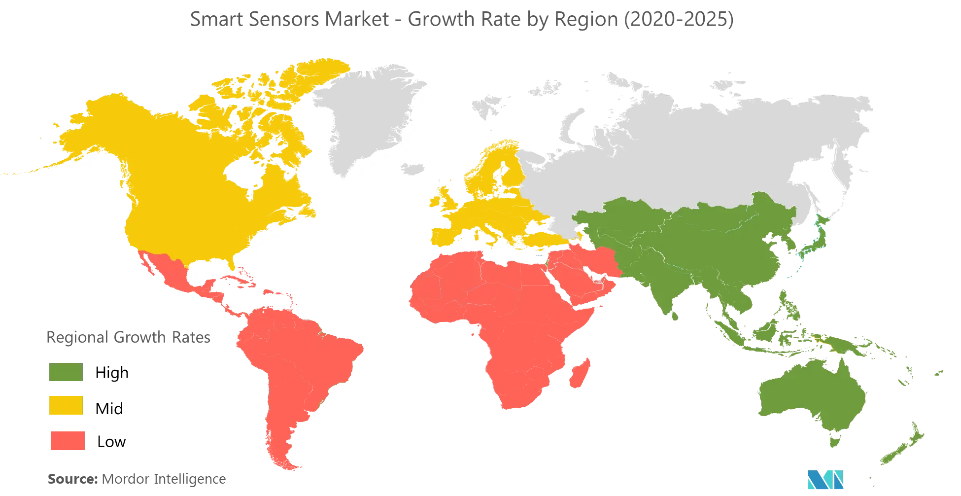 Smart Sensors Market Growth by Region