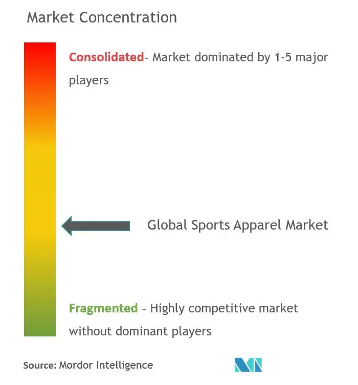 Sports Apparel Market Concentration