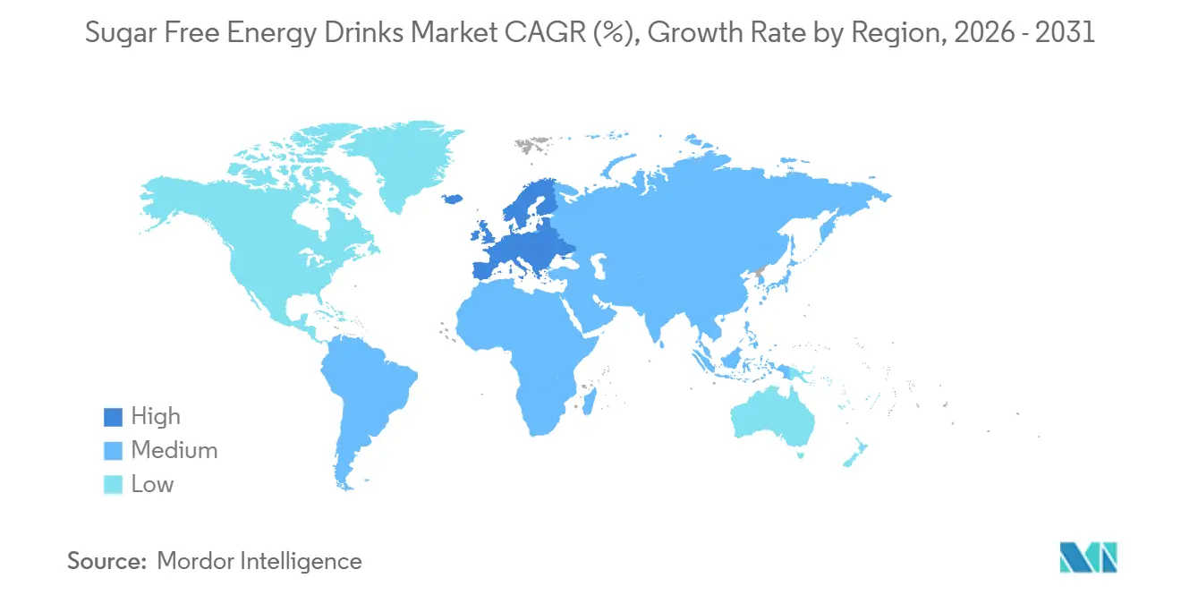 Sugar Free Energy Drinks Market Growth Rate by Region