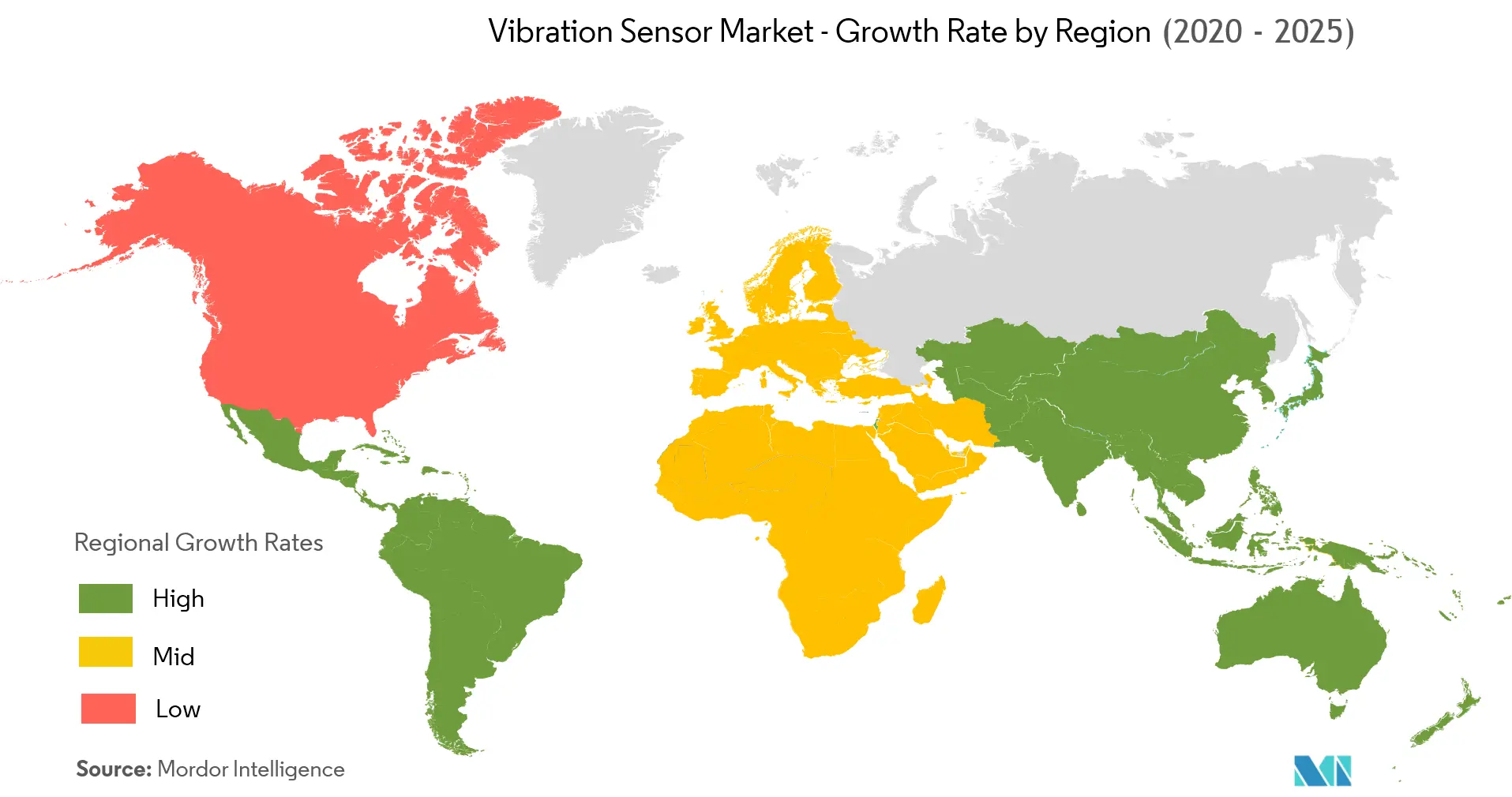 Vibration Sensor Market Growth Rate By Region