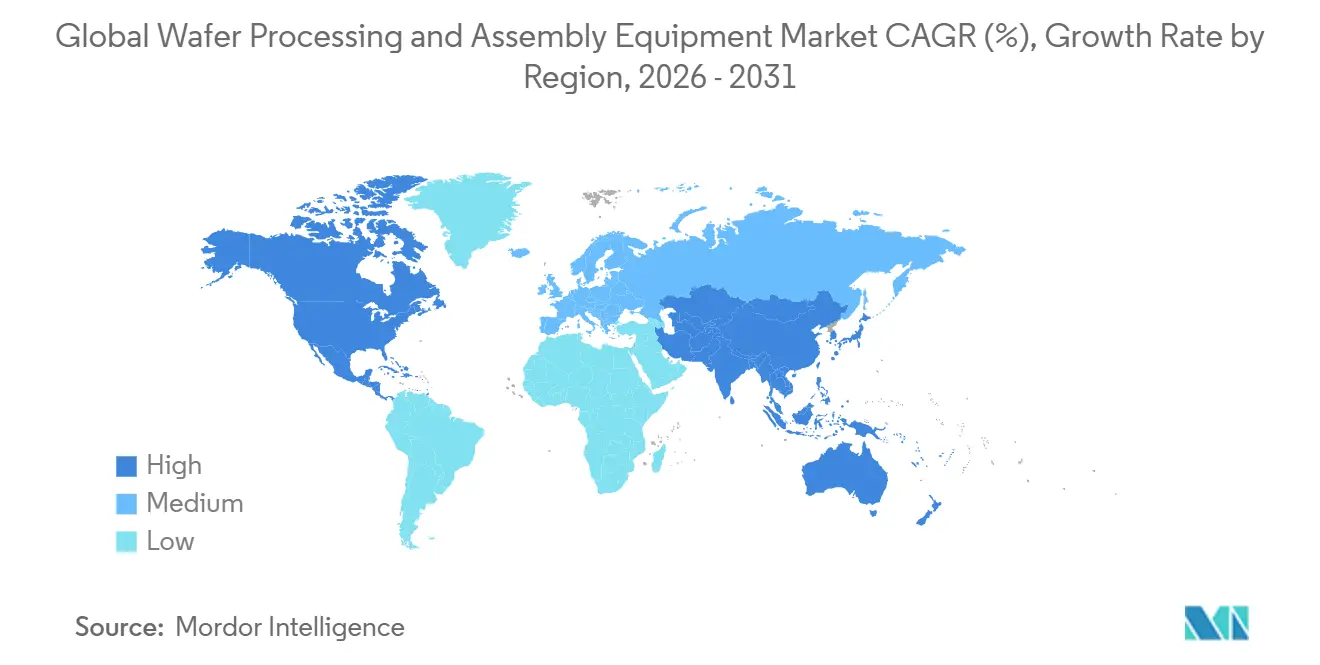 Global Wafer Processing and Assembly Equipment Market CAGR (%), Growth Rate by Region