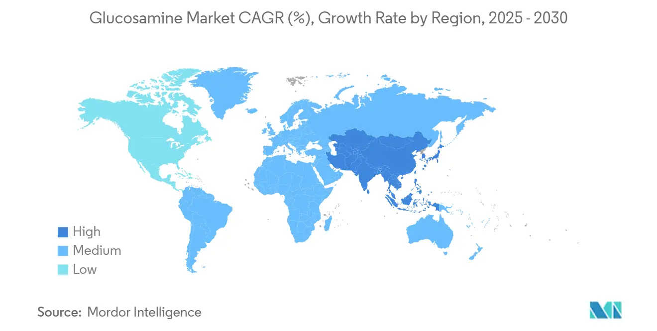 Glucosamine Market CAGR (%), Growth Rate by Region