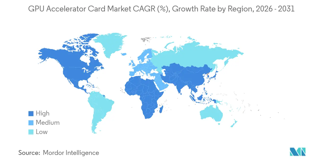 GPU Accelerator Card Market CAGR (%), Growth Rate by Region