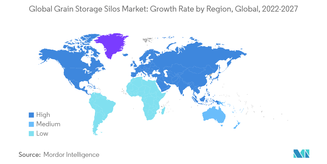 Global Grain Storage Silos Market - Growth, by Region, Global, 2019