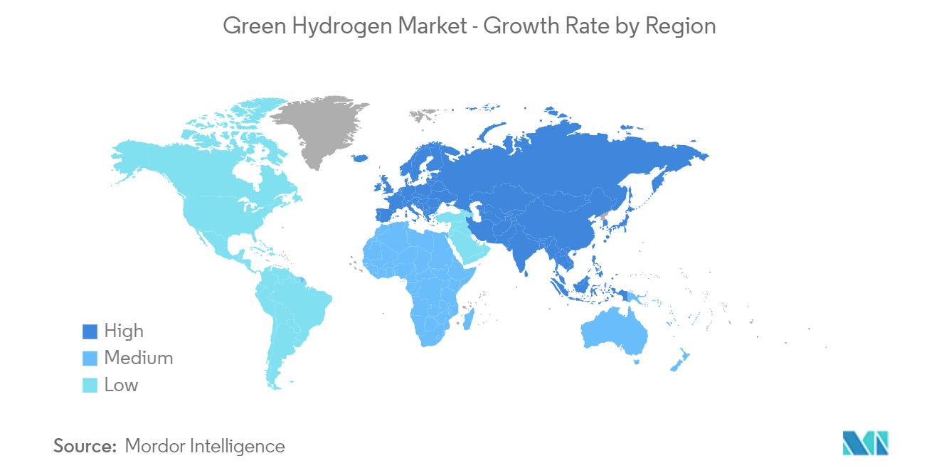 Green Hydrogen Market - Growth Rate by Region