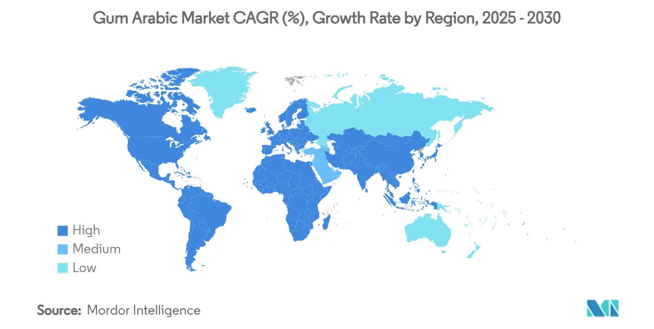 아라비아검 메이저 바카라사이트 홈런 CAGR(%), 지역별 성장률