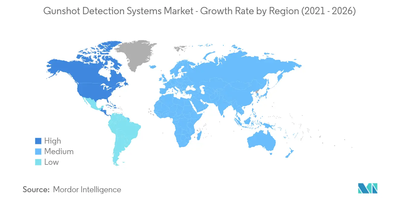 Gunshot Detection Systems Market Growth Rate By Region