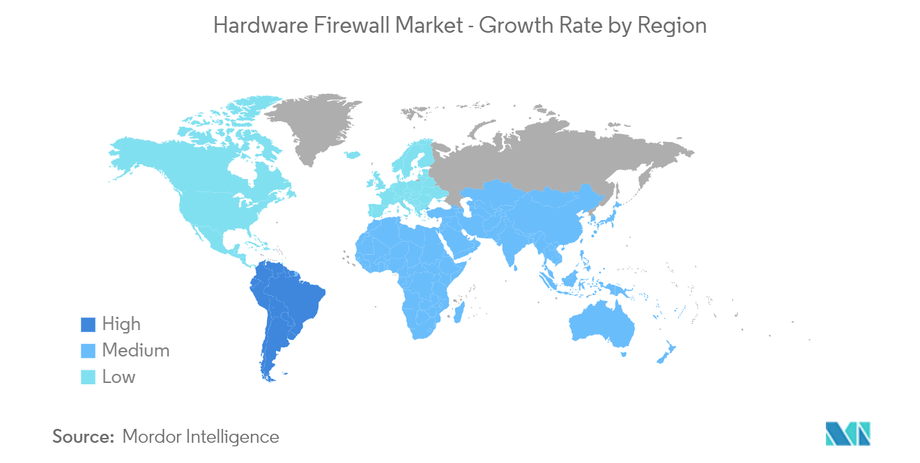 ハードウェアファイアウォール市場 - 地域別成長率