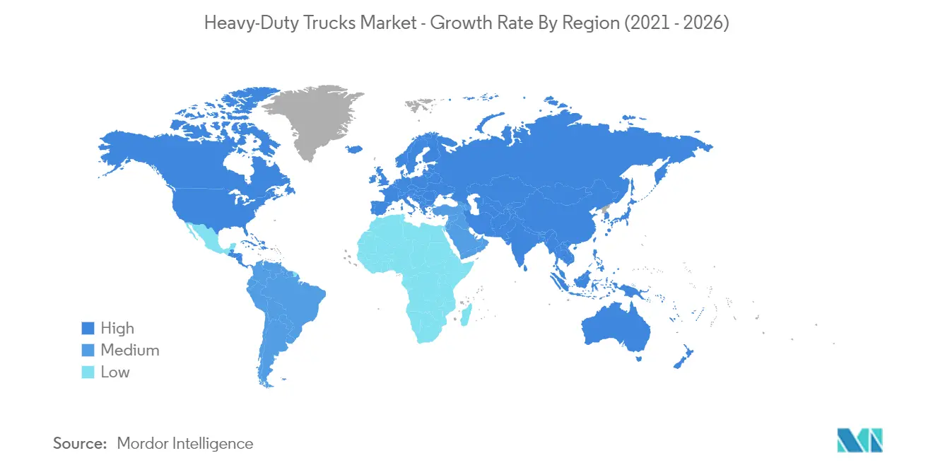 Heavy-Duty Trucks Market Growth Rate By Region