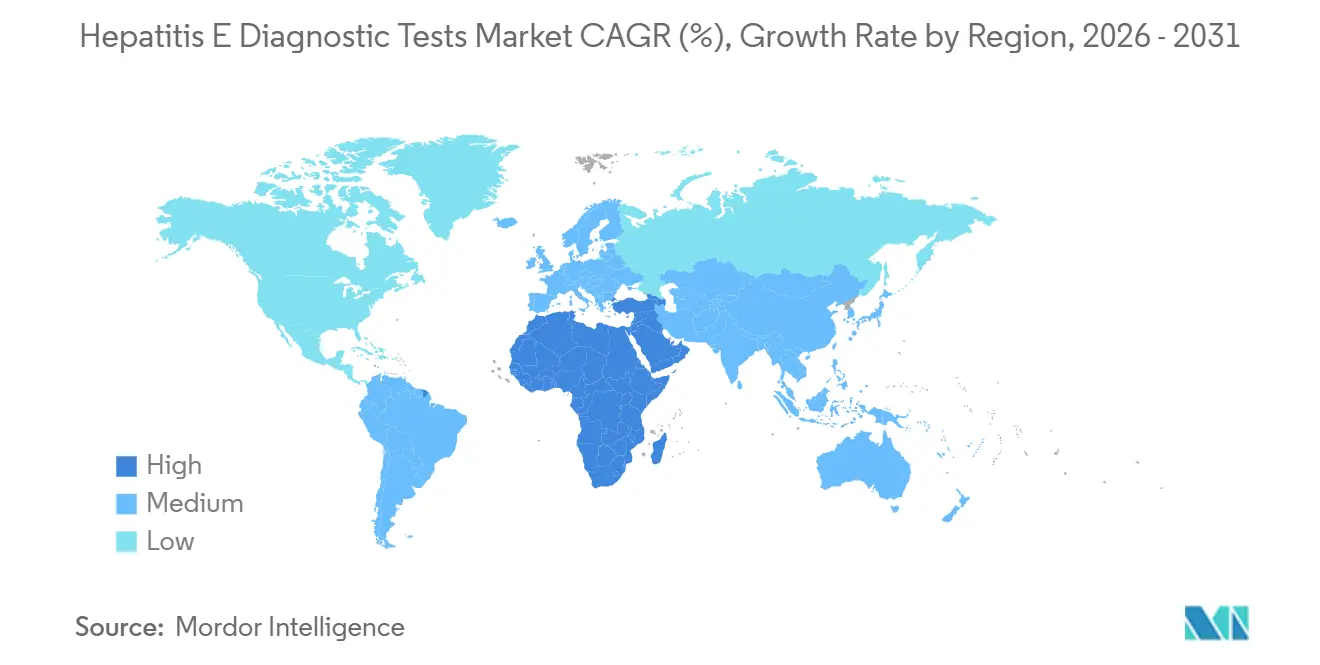 Hepatitis E Diagnostic Tests Market CAGR (%), Growth Rate by Region