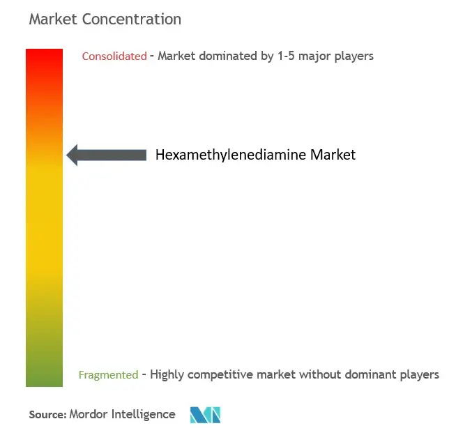 Concentración del mercado de hexametilendiamina