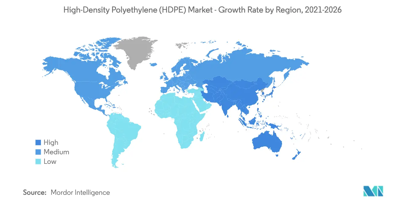 High-Density Polyethylene HDPE Market Growth Rate By Region