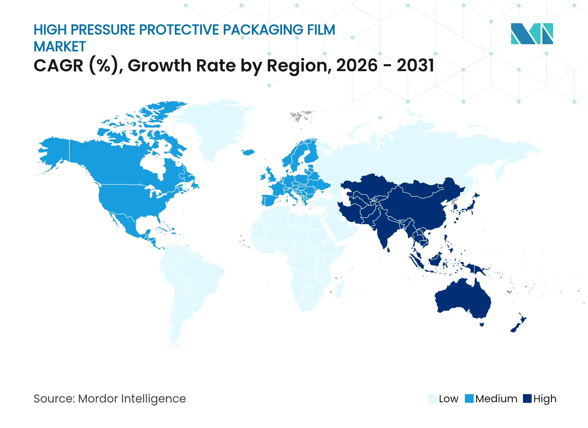 High Pressure Protective Packaging Film Market CAGR (%), Growth Rate by Region