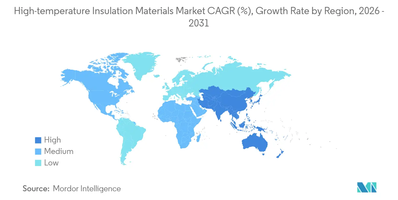 High-temperature Insulation Materials Market CAGR (%), Growth Rate by Region