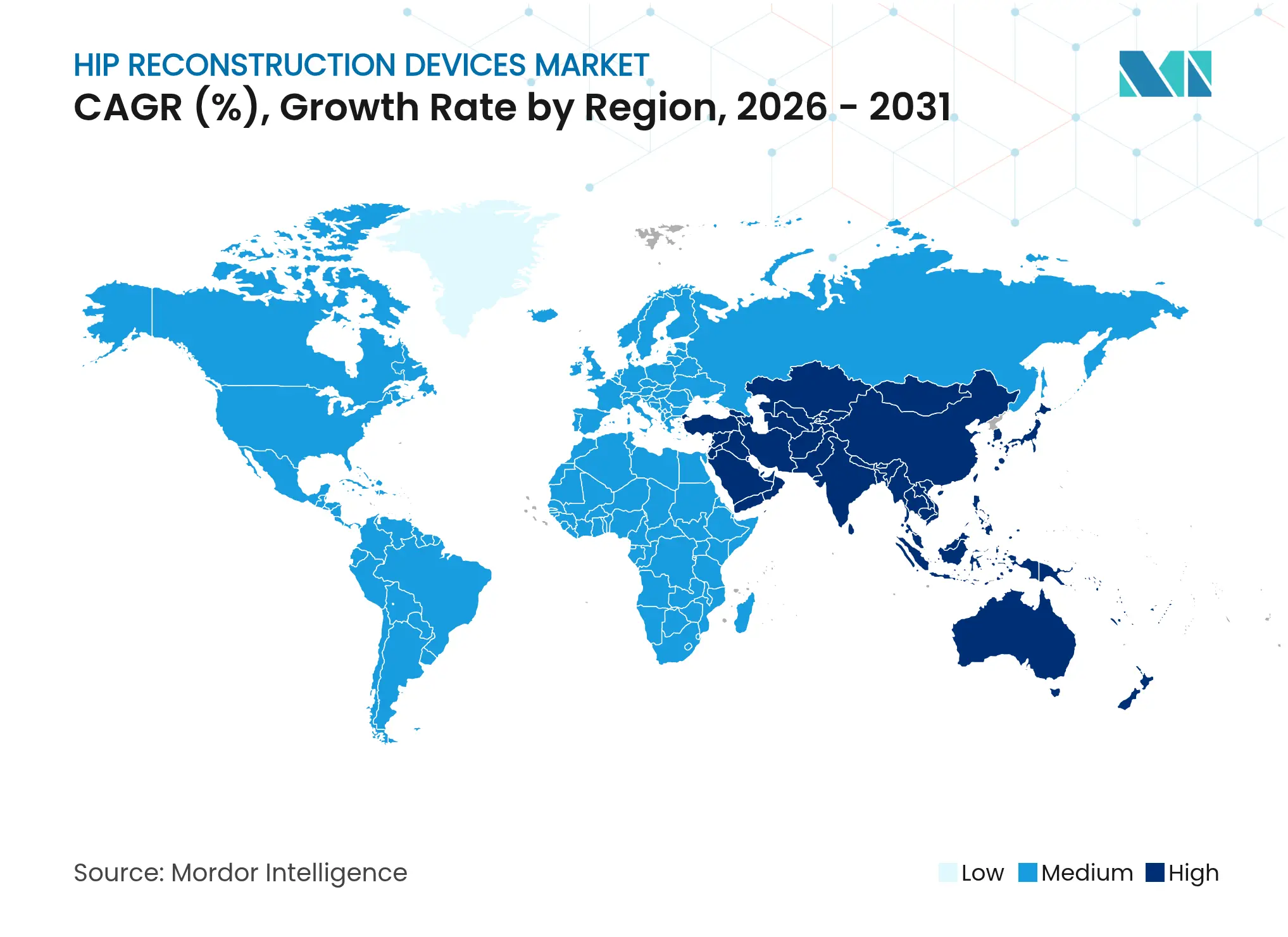 Hip Reconstruction Devices Market CAGR (%), Growth Rate by Region