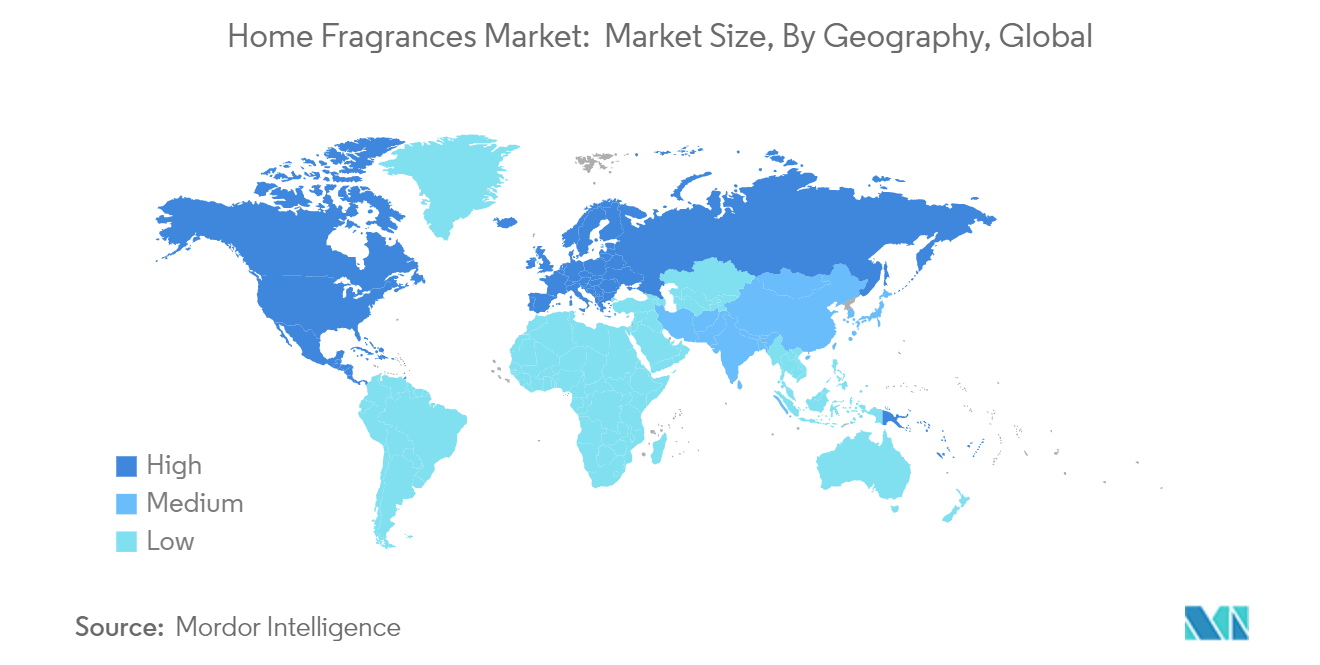 Marché des parfums dintérieur&nbsp; part de marché, en %, par géographie, mondial, 2021