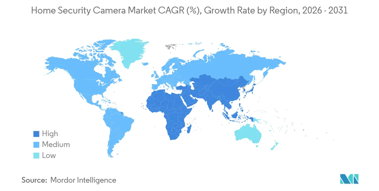 Home Security Camera Market Growth Rate by Region