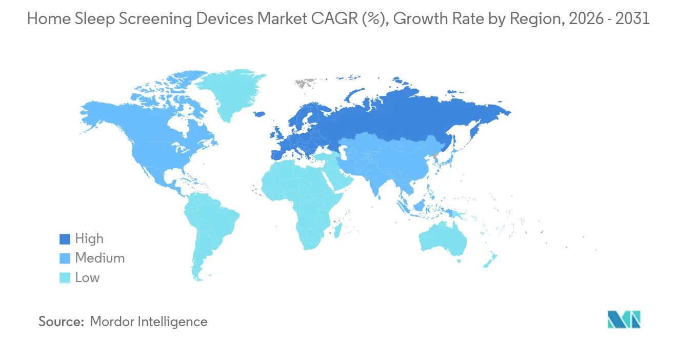 Home Sleep Screening Devices Market CAGR (%), Growth Rate by Region