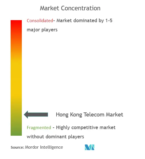 香港テレコム市場の集中度