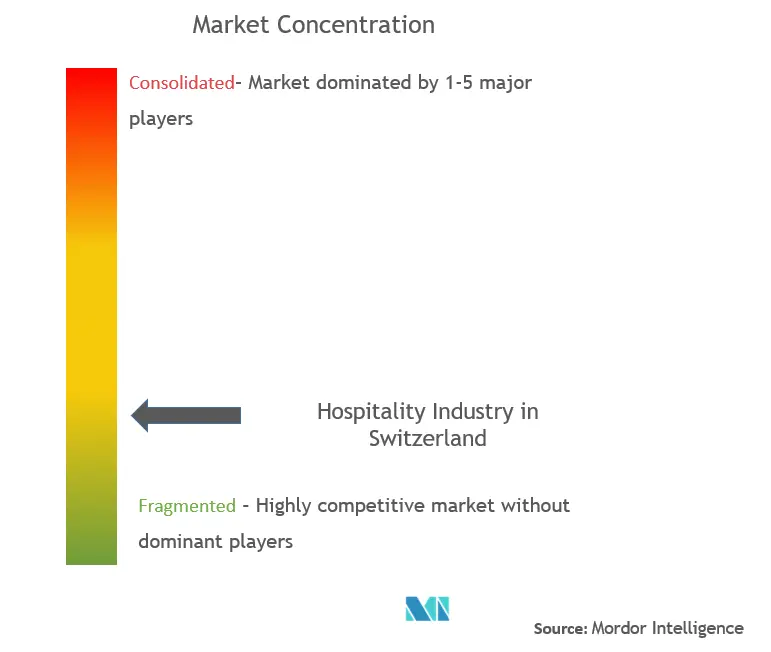 Concentración de la industria hotelera en Suiza