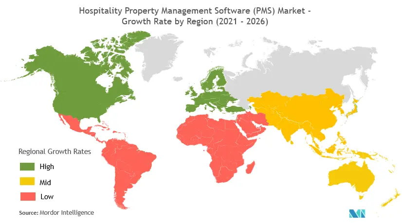 Hotel and hospitality management software market Growth by Region