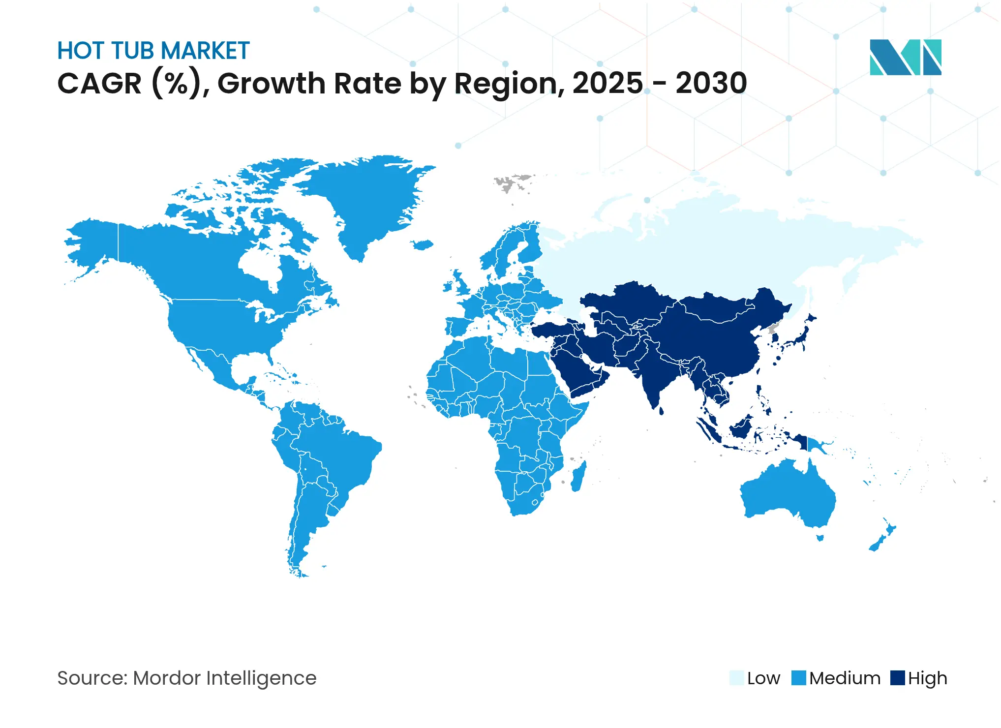 Hot Tub Market CAGR (%), Growth Rate by Region