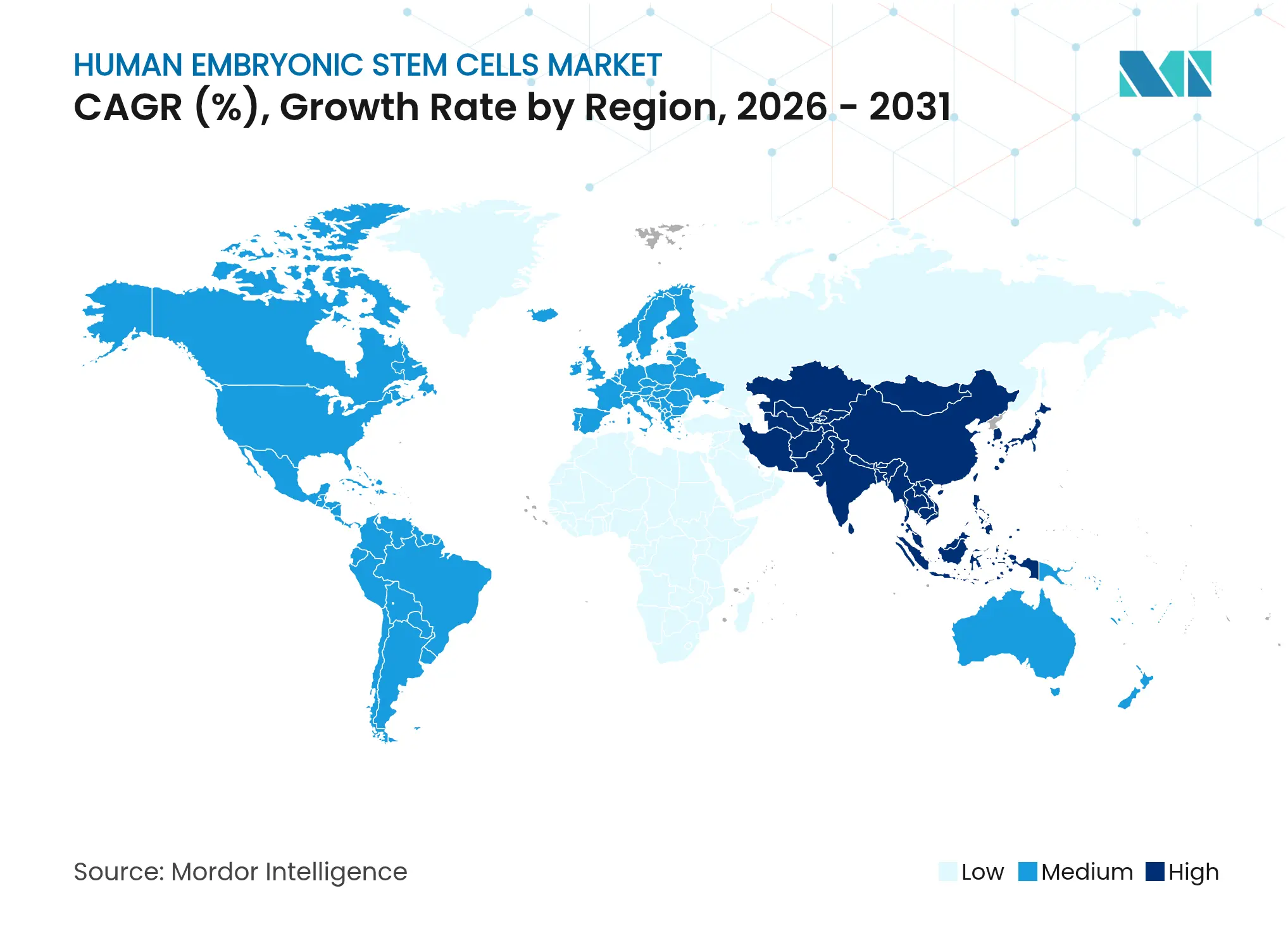Human Embryonic Stem Cells Market CAGR (%), Growth Rate by Region