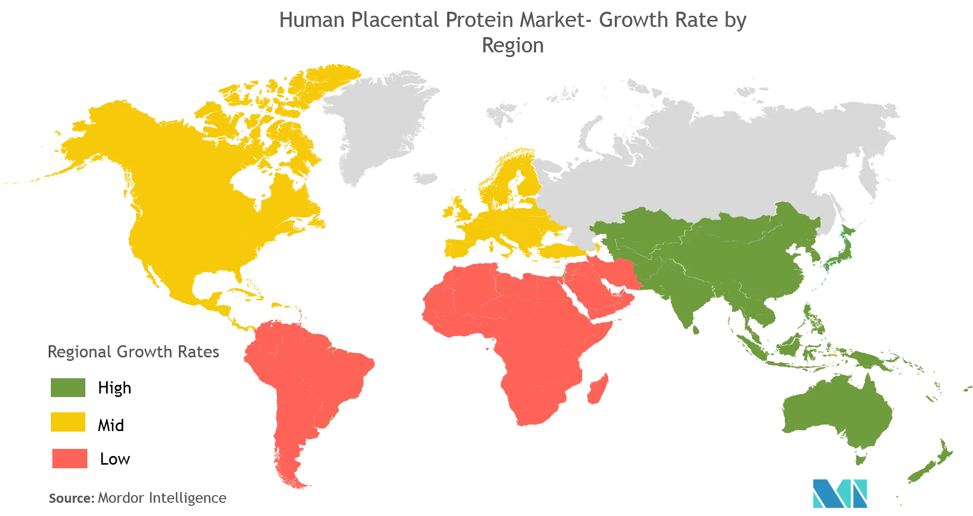 Crecimiento del mercado de proteínas placentarias humanas