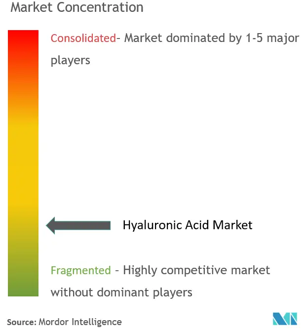 Productos de ácido hialurónicoConcentración del Mercado