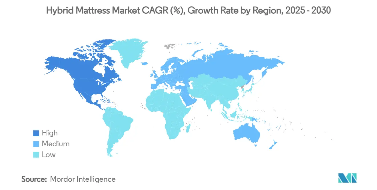 Hybrid Mattress Market CAGR (%), Growth Rate by Region
