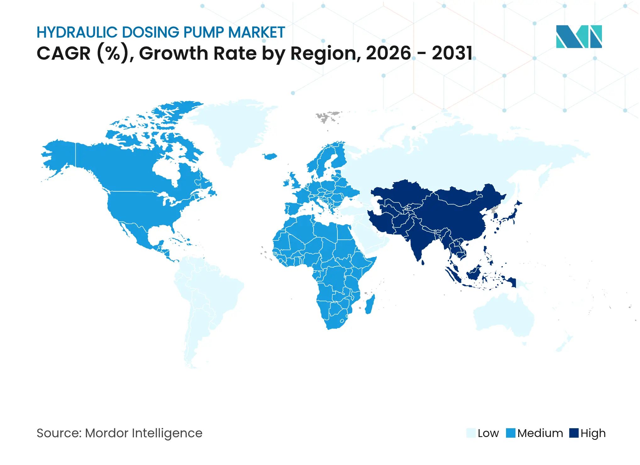 Hydraulic Dosing Pump Market CAGR (%), Growth Rate by Region